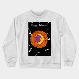 "Happy Halloween" Flower Crescent Moon and stars Crewneck Sweatshirt